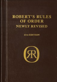 Robert’s Rules of Order Newly Revised, deluxe 11th edition