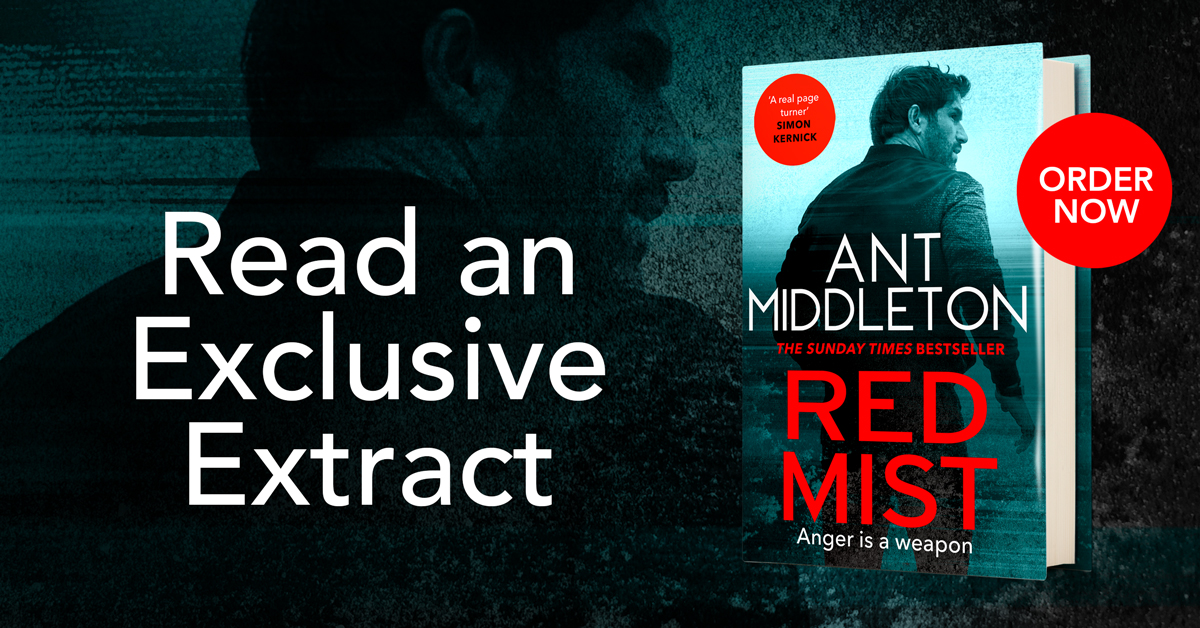 'Read an Exclusive Extract' on the left, with a picture of the front cover of Ant Middleton's book RED MIST